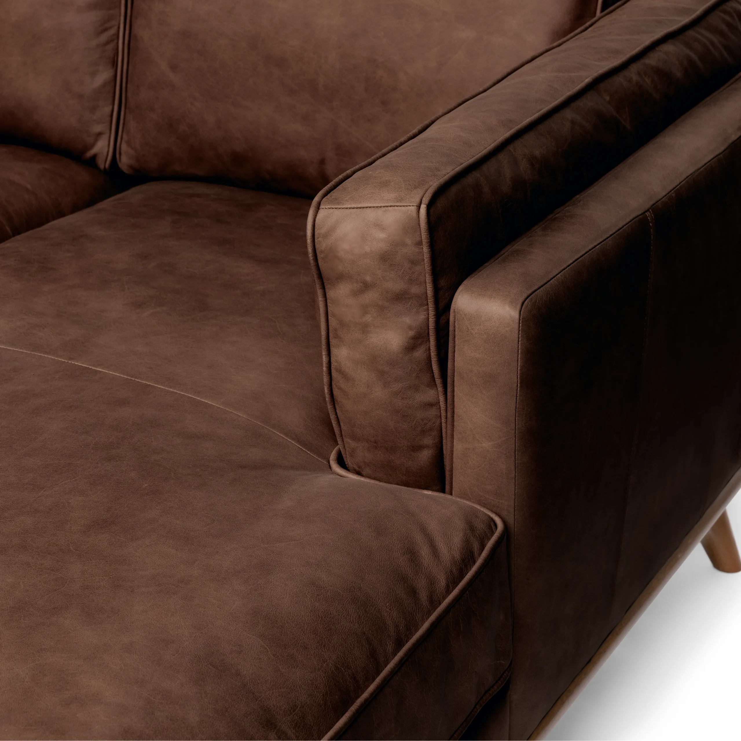 Timber 93_ Leather Right Sectional - Charme Chocolat - Image 6