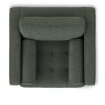 Sven 42_ Tufted Lounge Chair - Green Wool Bouclé