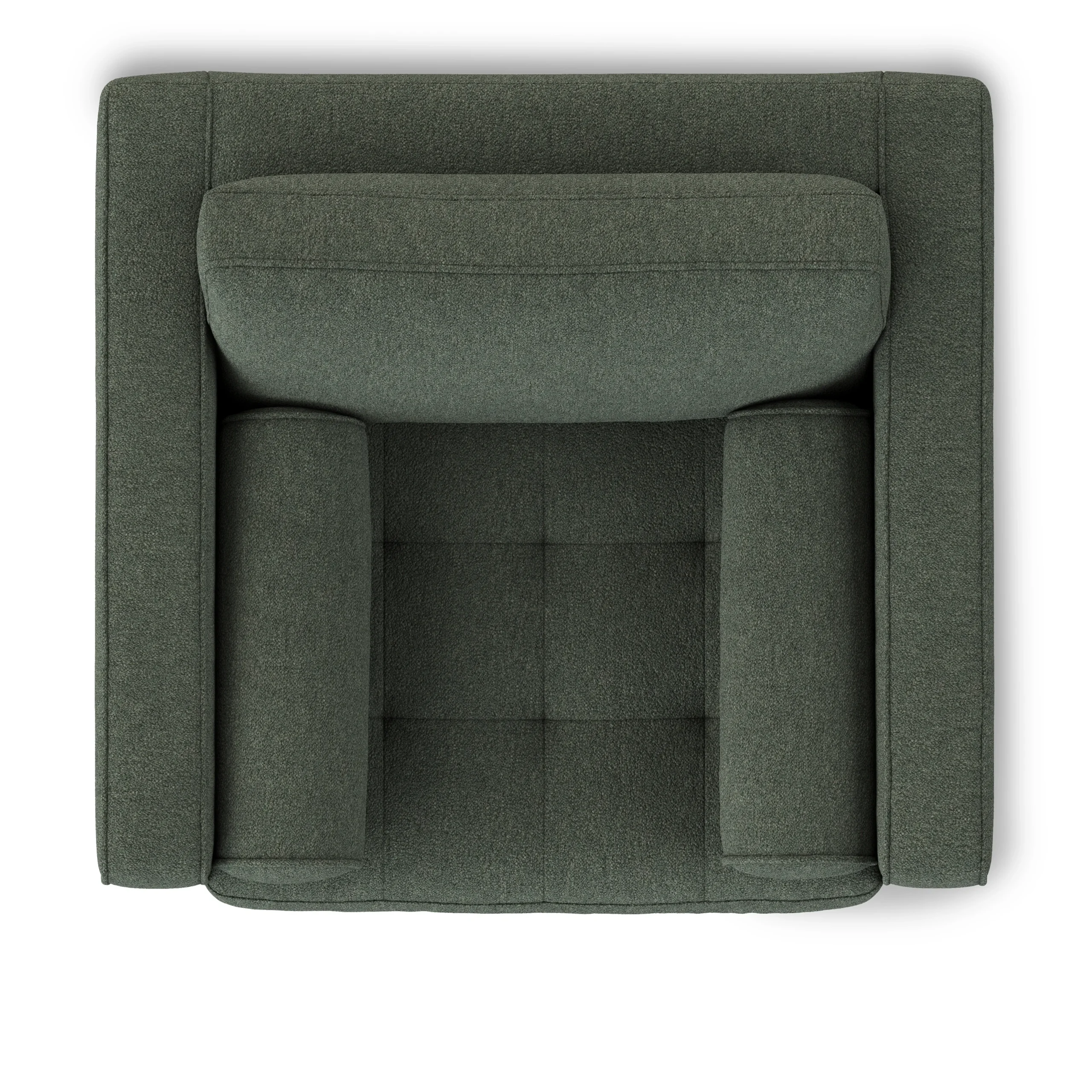 Sven 42_ Tufted Lounge Chair - Green Wool Bouclé - Image 8