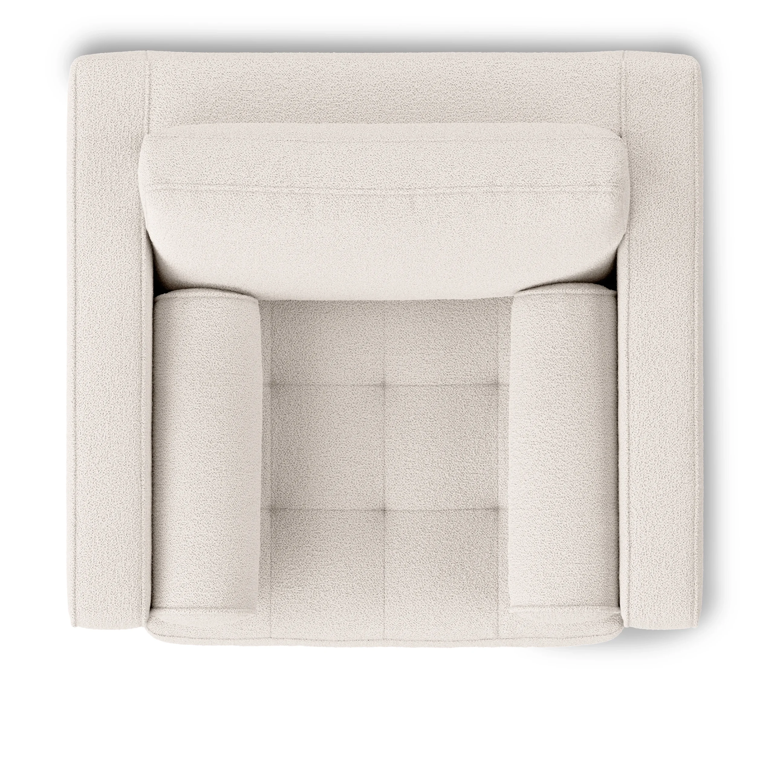 Sven 42_ Tufted Lounge Chair - Ivory Wool Bouclé - Image 4