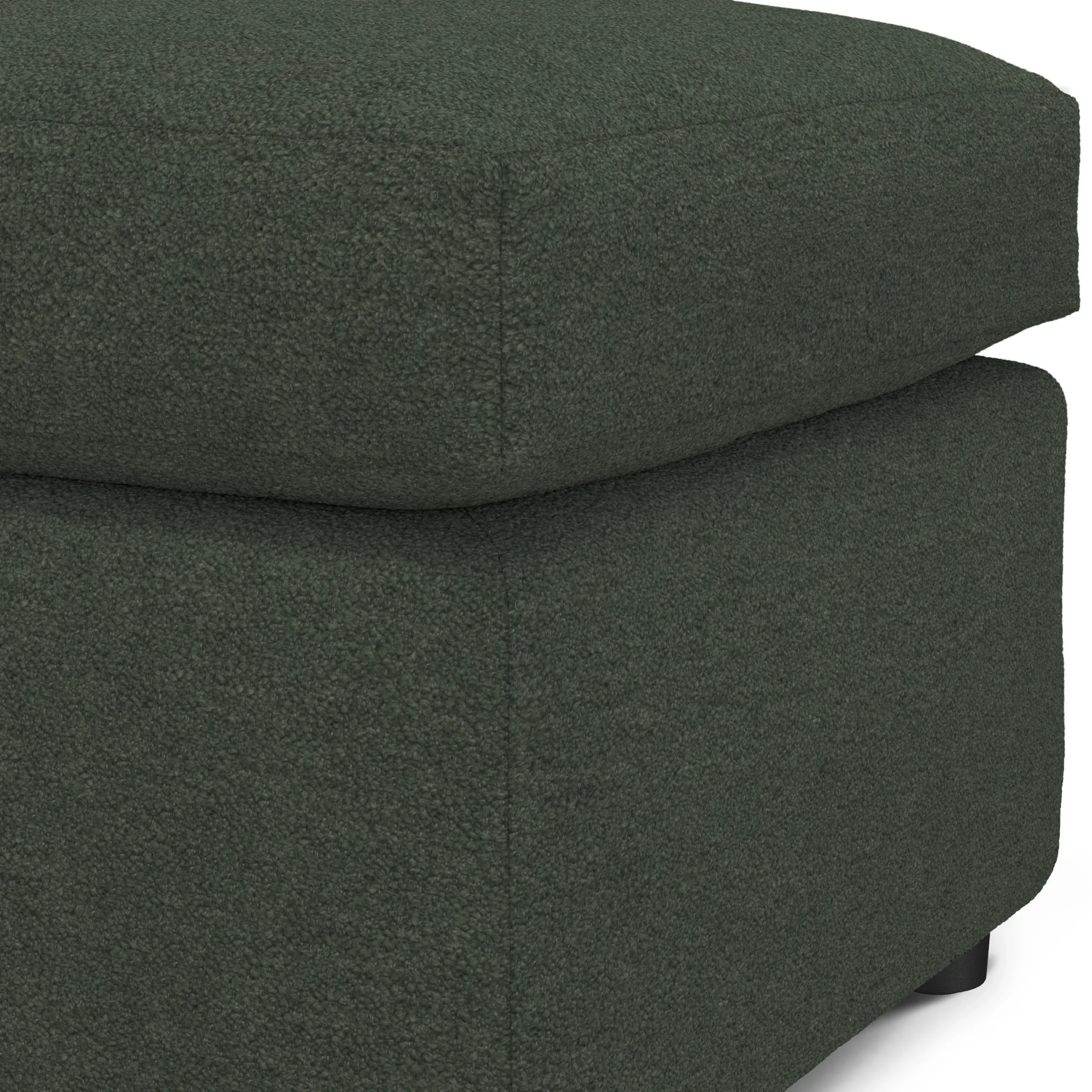 Landry 28_ Ottoman - Green Wool Bouclé - Image 6