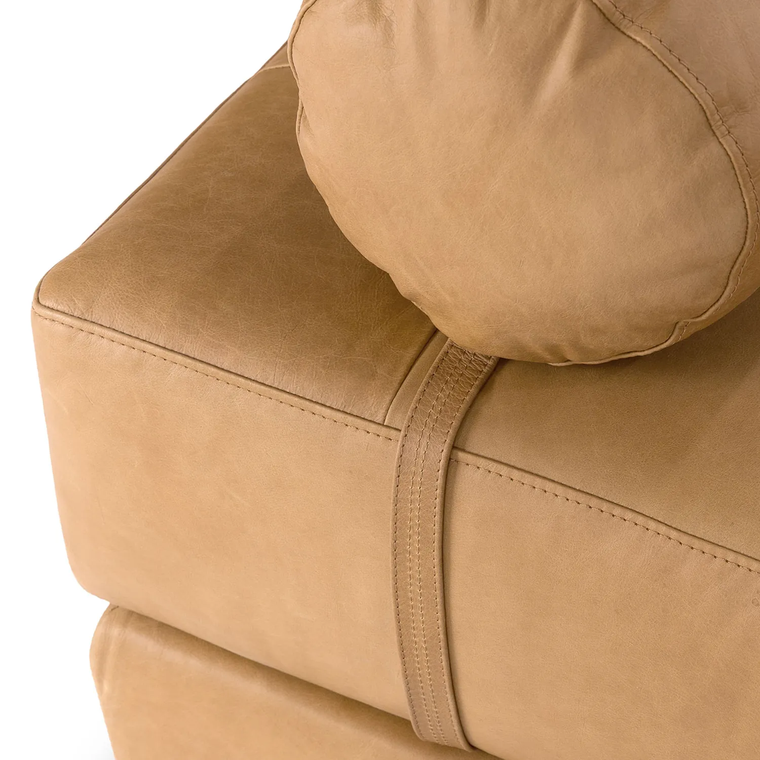 Sven 79_ Tufted Leather Chaise Lounge - Charme Tan - Image 7
