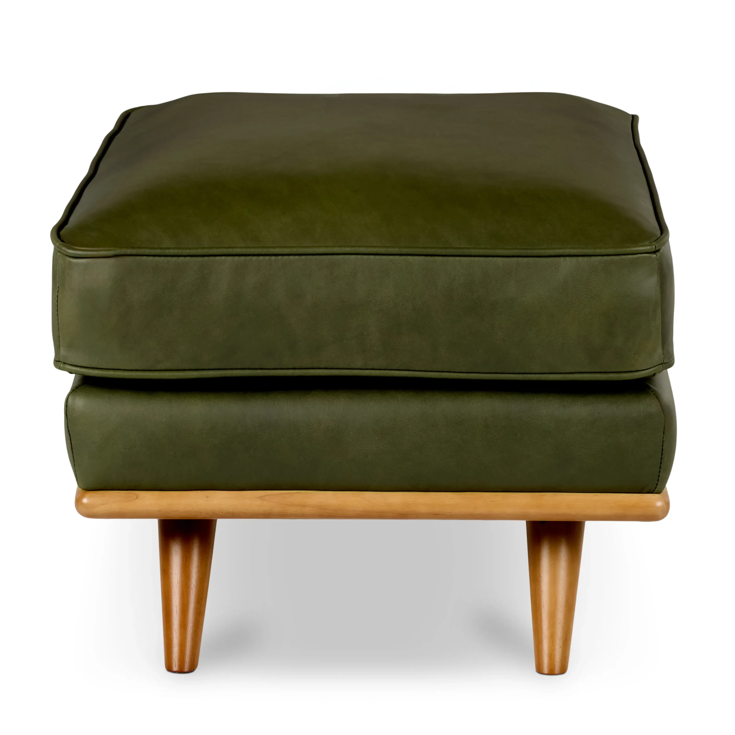 Timber 31_ Leather Ottoman - Charme Green - Image 8