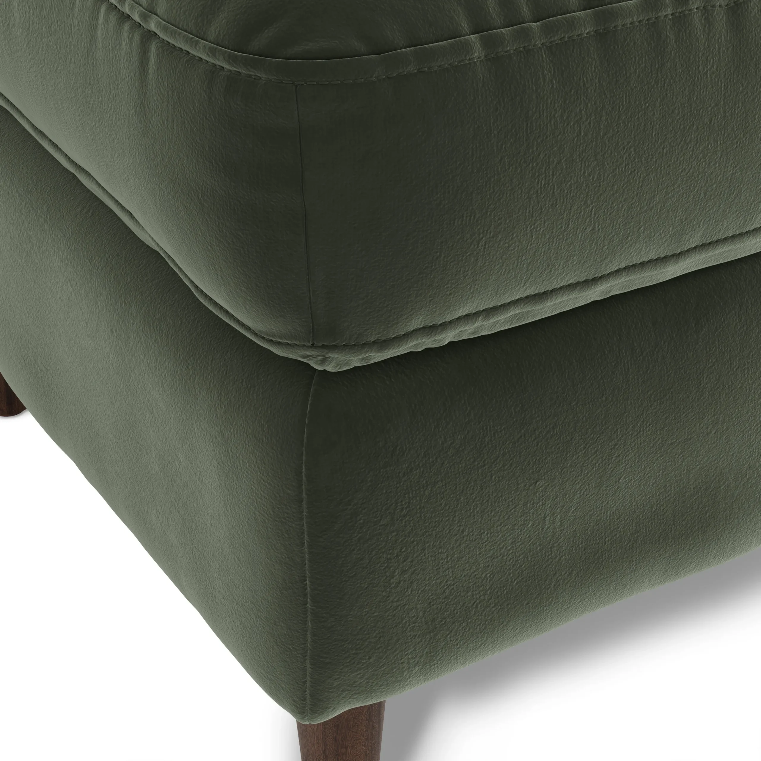 Sven 30_ Velvet Ottoman - Plush Pacific Green - Image 6
