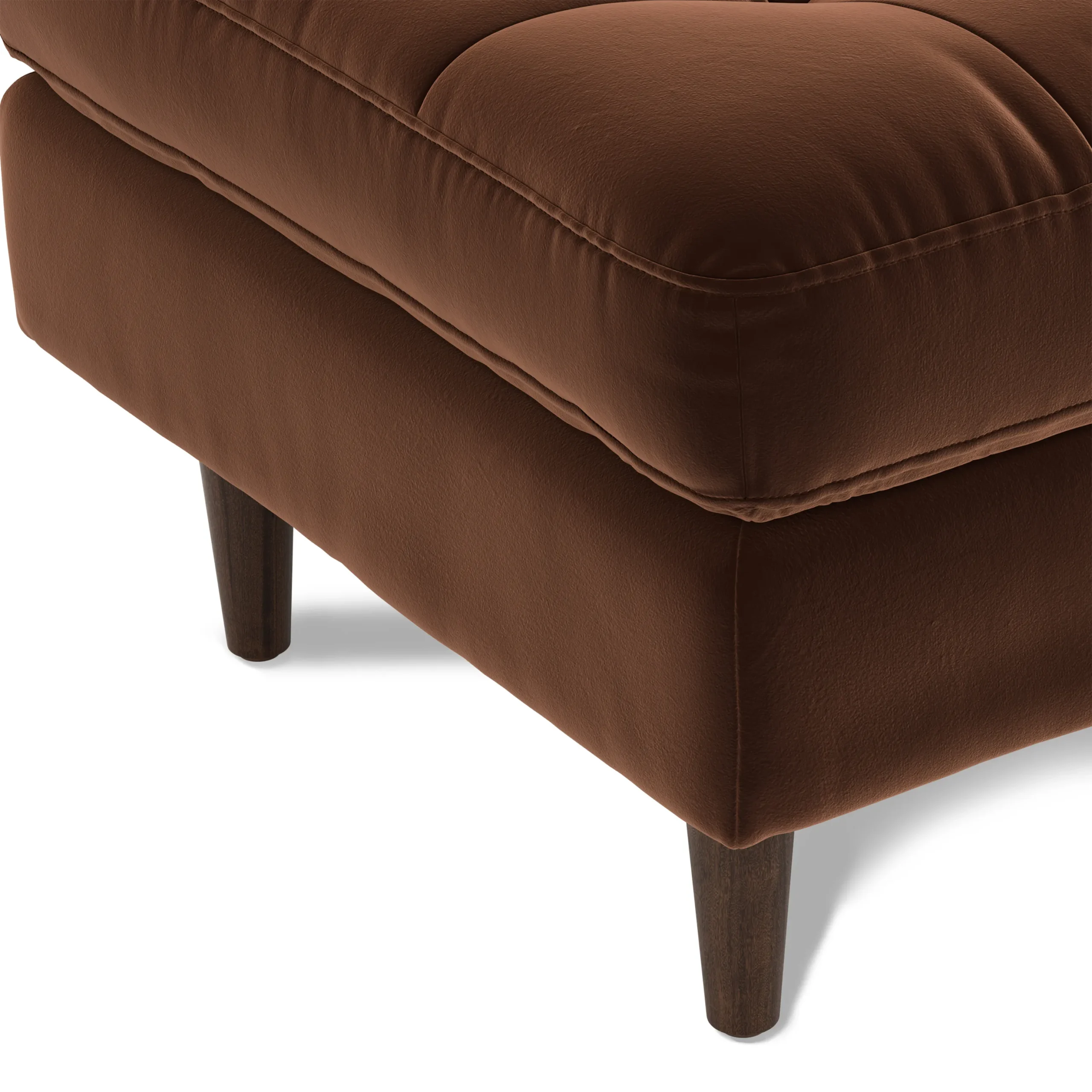 Sven 30_ Velvet Ottoman - Plush Pacific Brown - Image 5