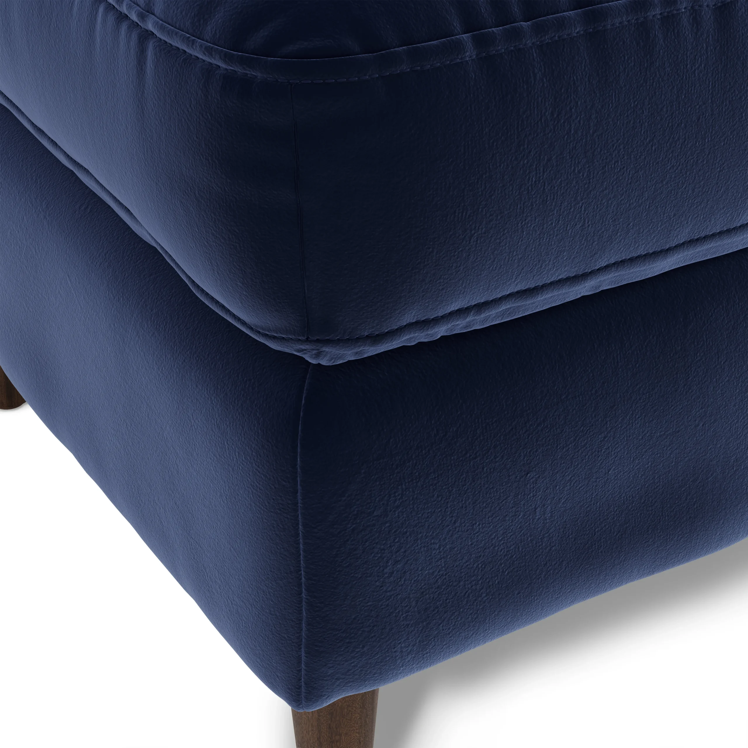 Sven 30_ Velvet Ottoman - Plush Cascadia Blue - Image 6