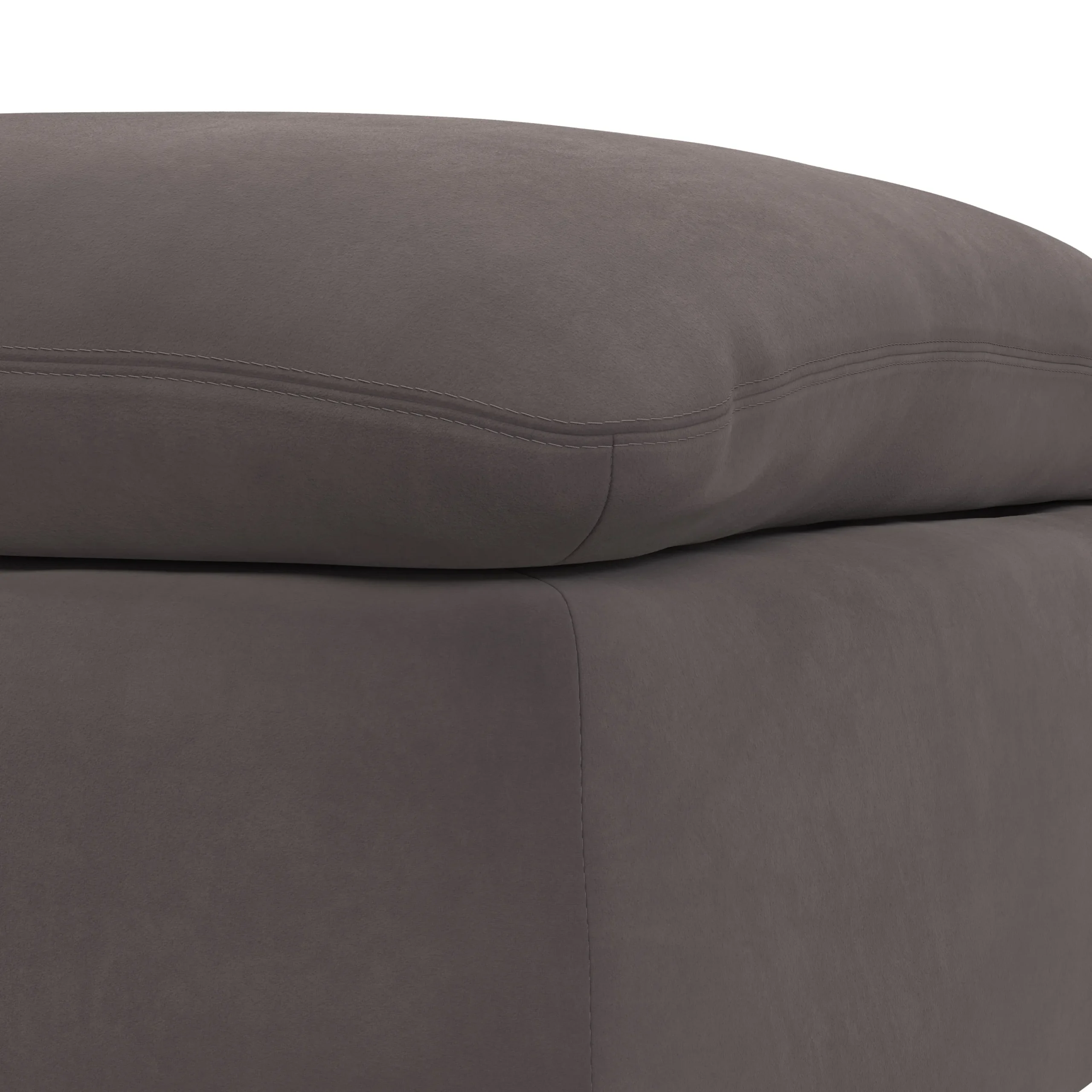 Leigh 41_ Velvet Ottoman - Hale Warm Gray - Image 6
