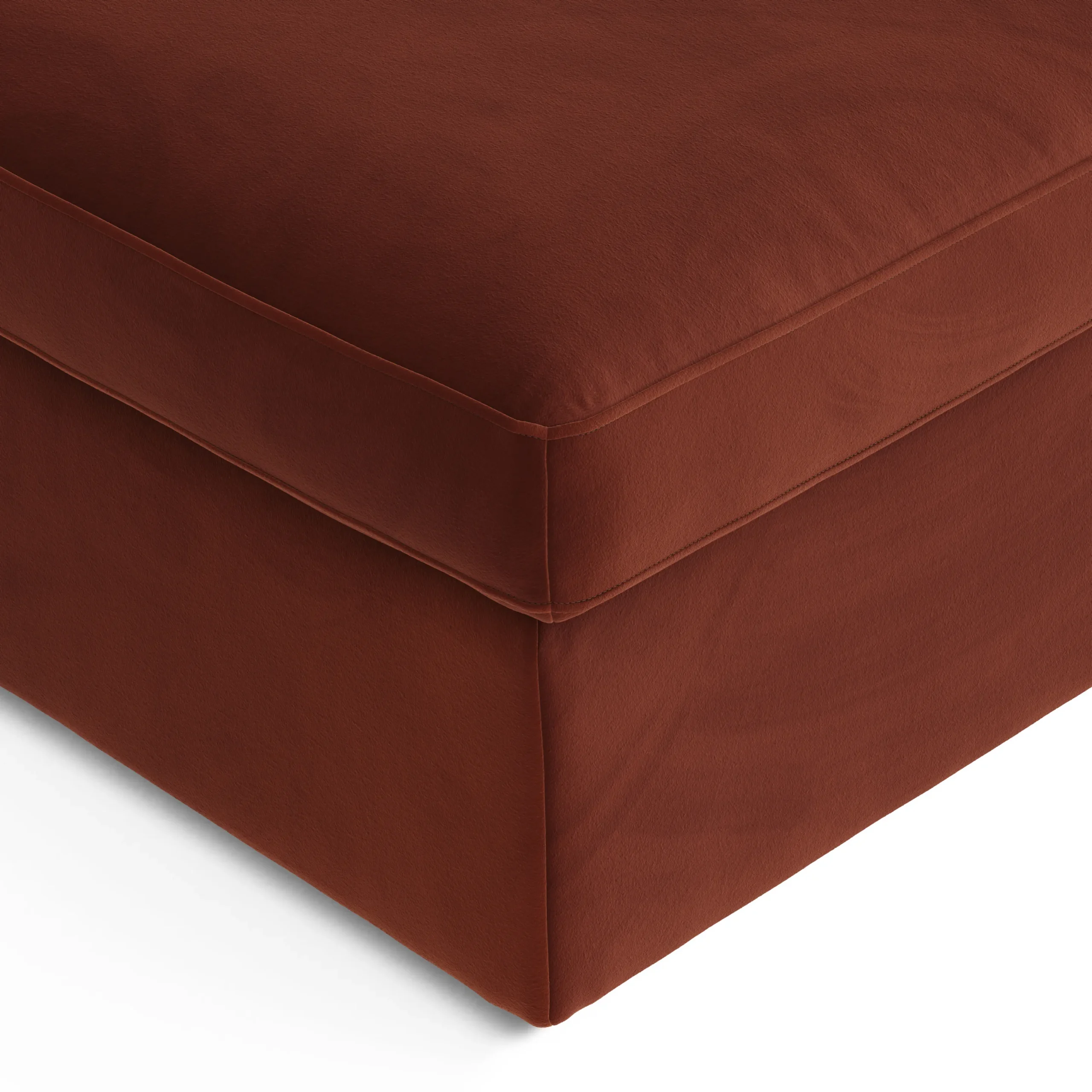 Lenae 33_ Velvet Ottoman - Hale Rust - Image 6