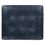 Sven 30_ Leather Ottoman - Oxford Blue