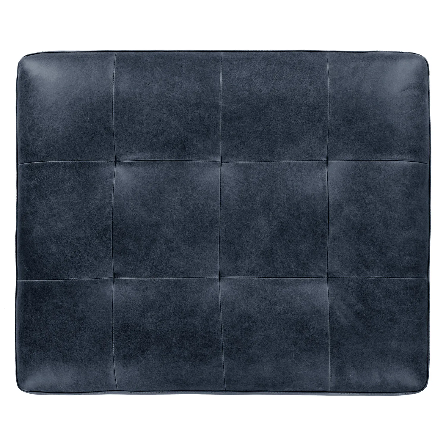 Sven 30_ Leather Ottoman - Oxford Blue - Image 9