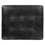 Sven 30_ Leather Ottoman - Oxford Black