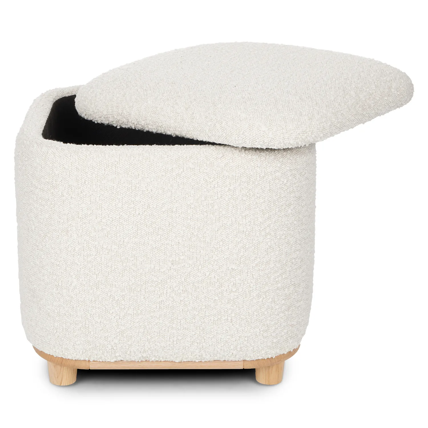 Maribo 19_ Storage Ottoman - Ivory Bouclé - Image 6