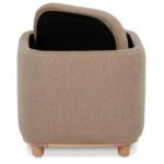 Maribo 19_ Storage Ottoman - Sandstone Wool Bouclé