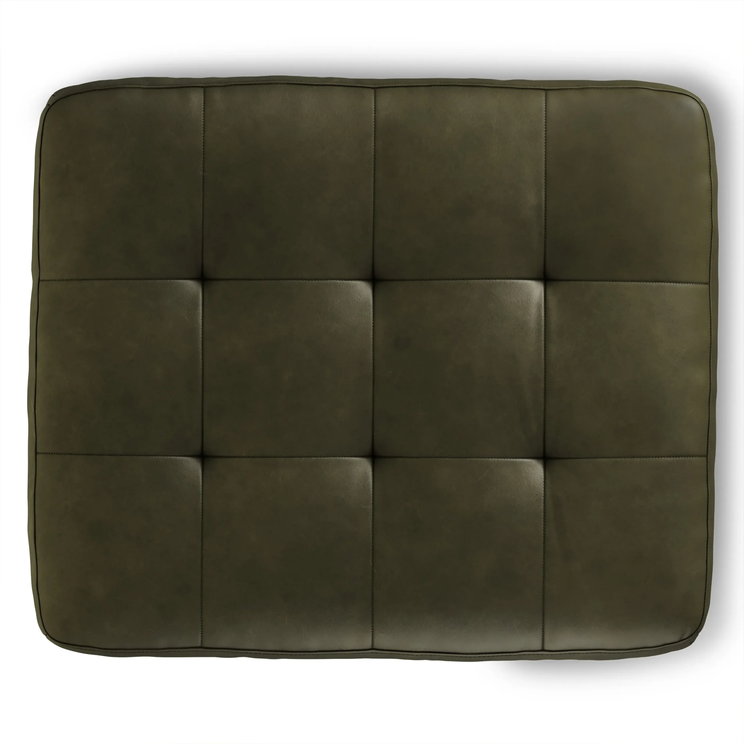 Sven 30_ Leather Ottoman - Charme Green - Image 8