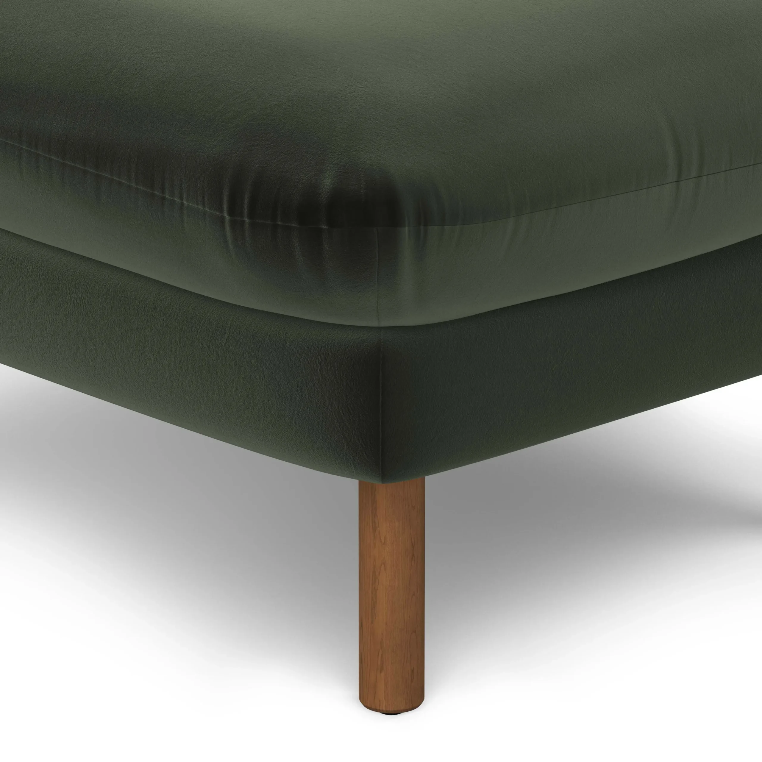 Sanders 35.5_ Velvet Ottoman - Plush Pacific Green - Image 4