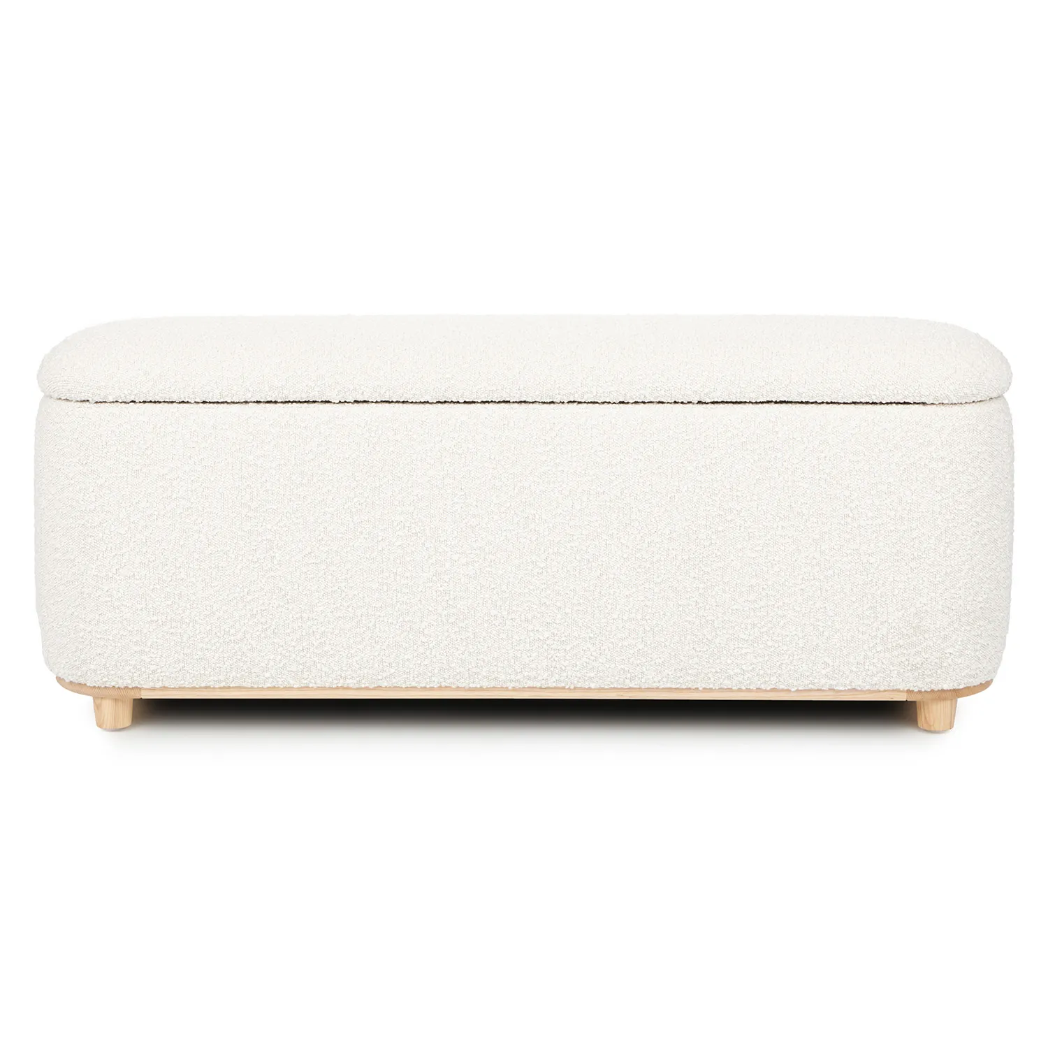 Maribo 48_ Storage Ottoman - Ivory Bouclé - Image 6
