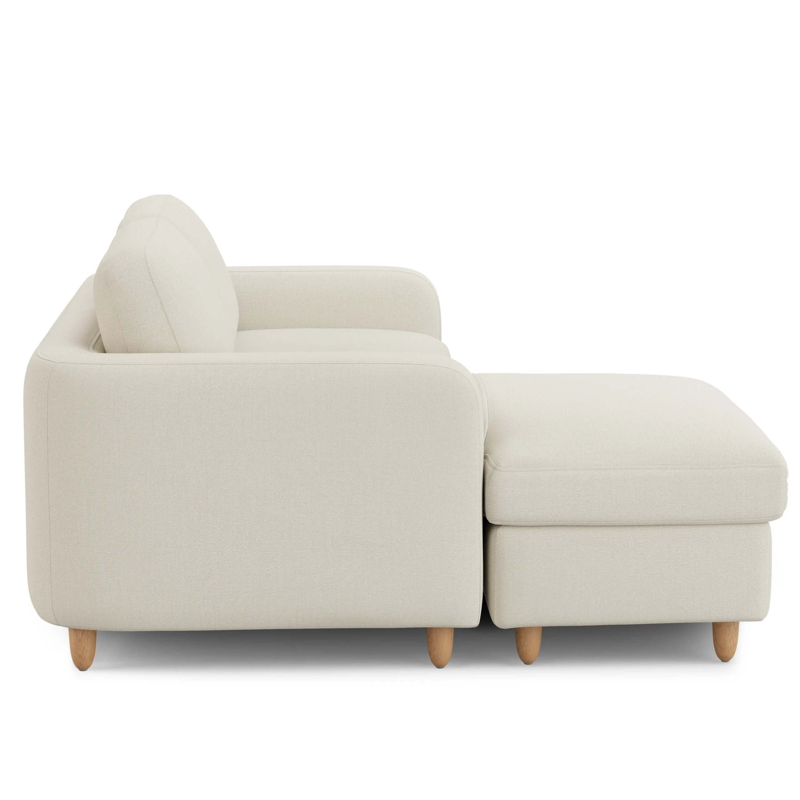 Vati 80_ Left Storage Sectional - Natural Oak and Buckler Ivory - Image 6