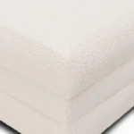 Riley 28_ Ottoman - Ivory Wool Bouclé