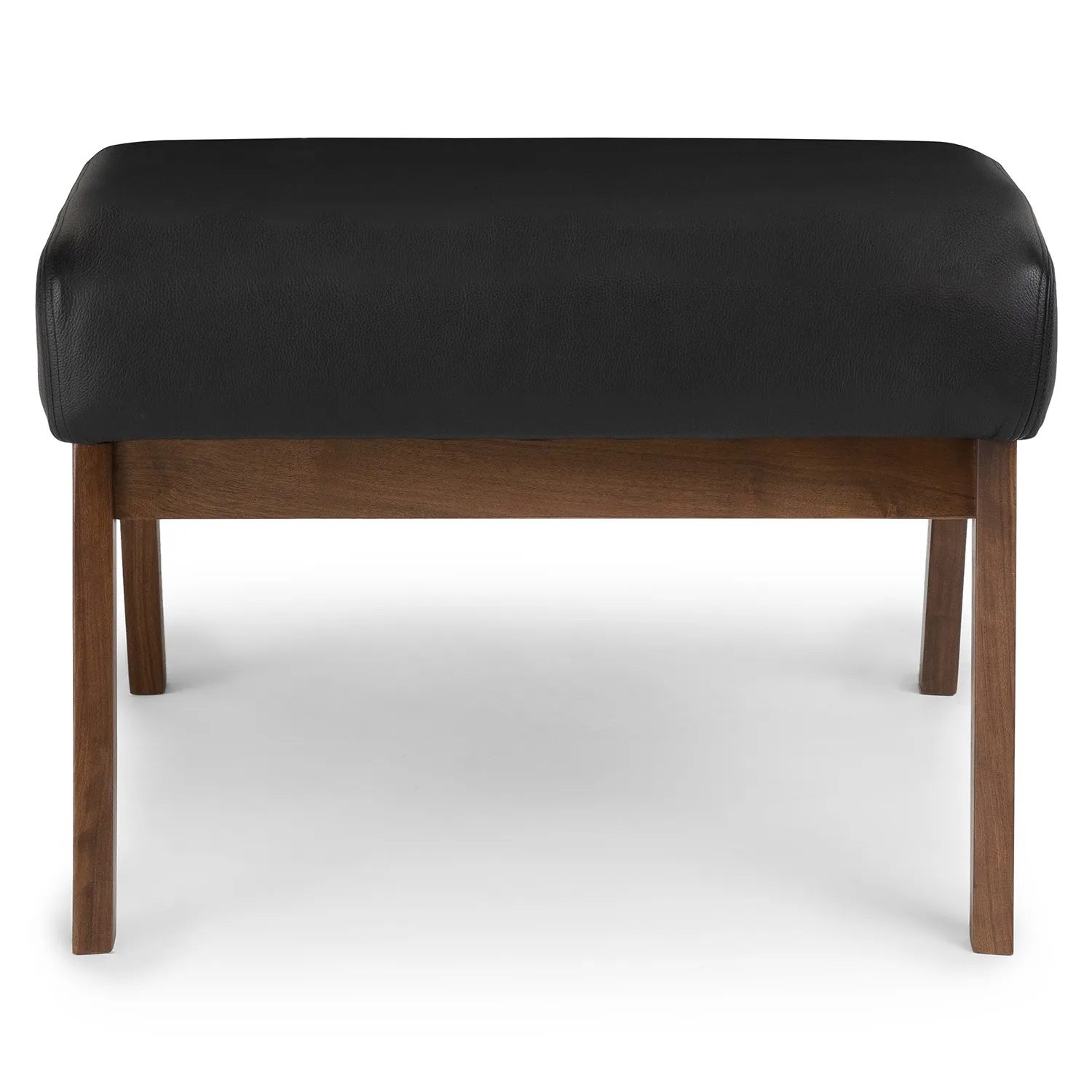 Otio 22_ Leather Ottoman - Walnut and Black - Image 6