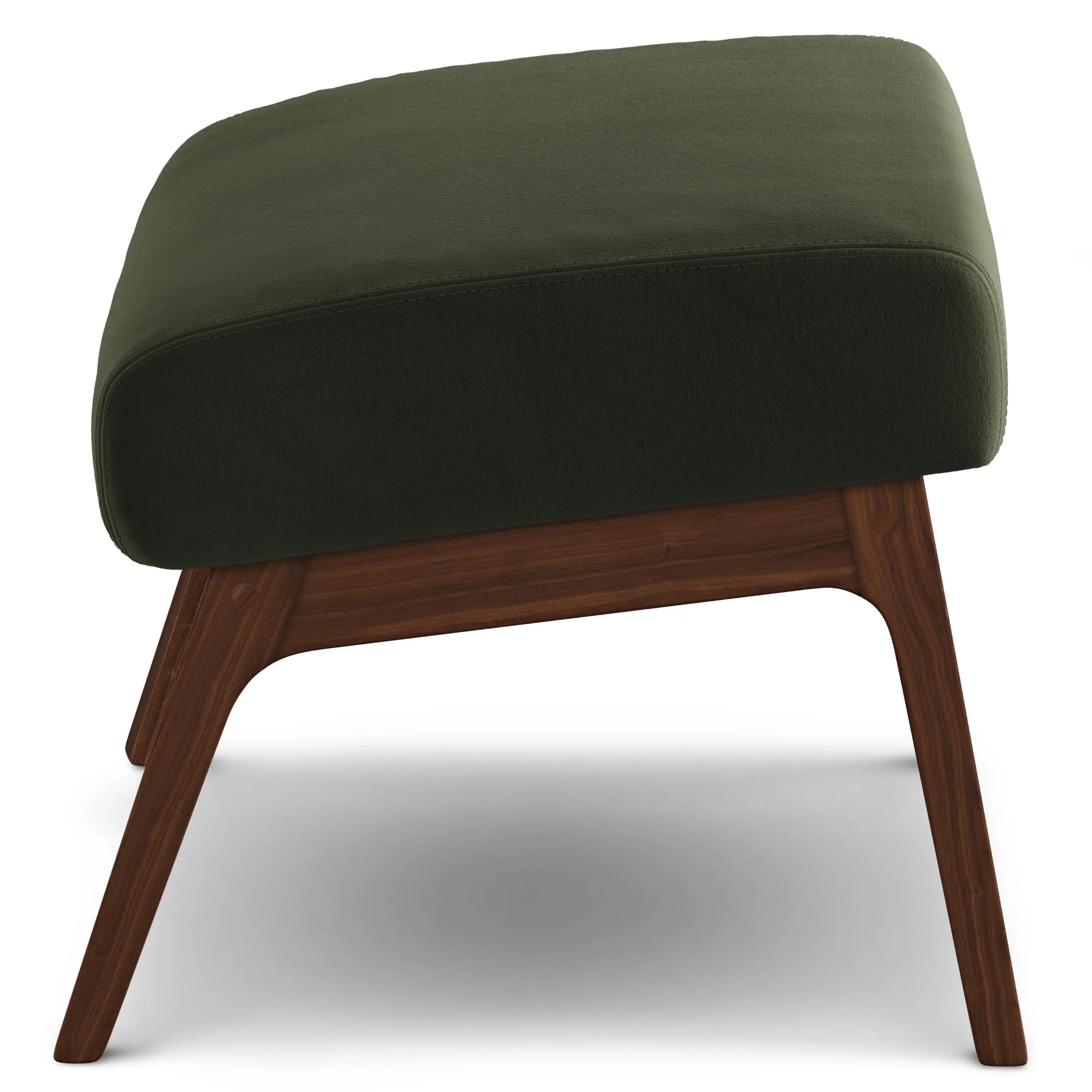Otio 22_ Velvet Ottoman - Walnut and Hale Fir Green - Image 6
