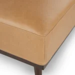 Rhett 38.5_ Leather Ottoman - Charme Tan