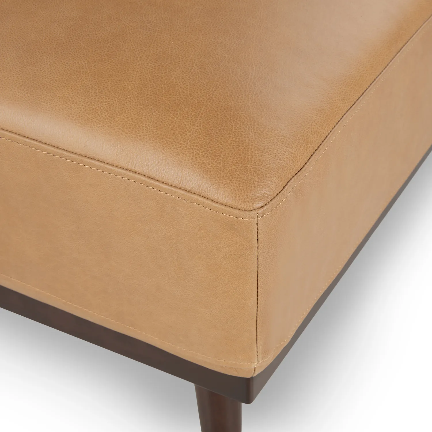 Rhett 38.5_ Leather Ottoman - Charme Tan - Image 6