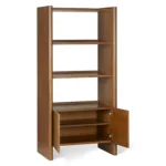 Torme 34_ Bookcase with Storage, Tall - Smoked Oak