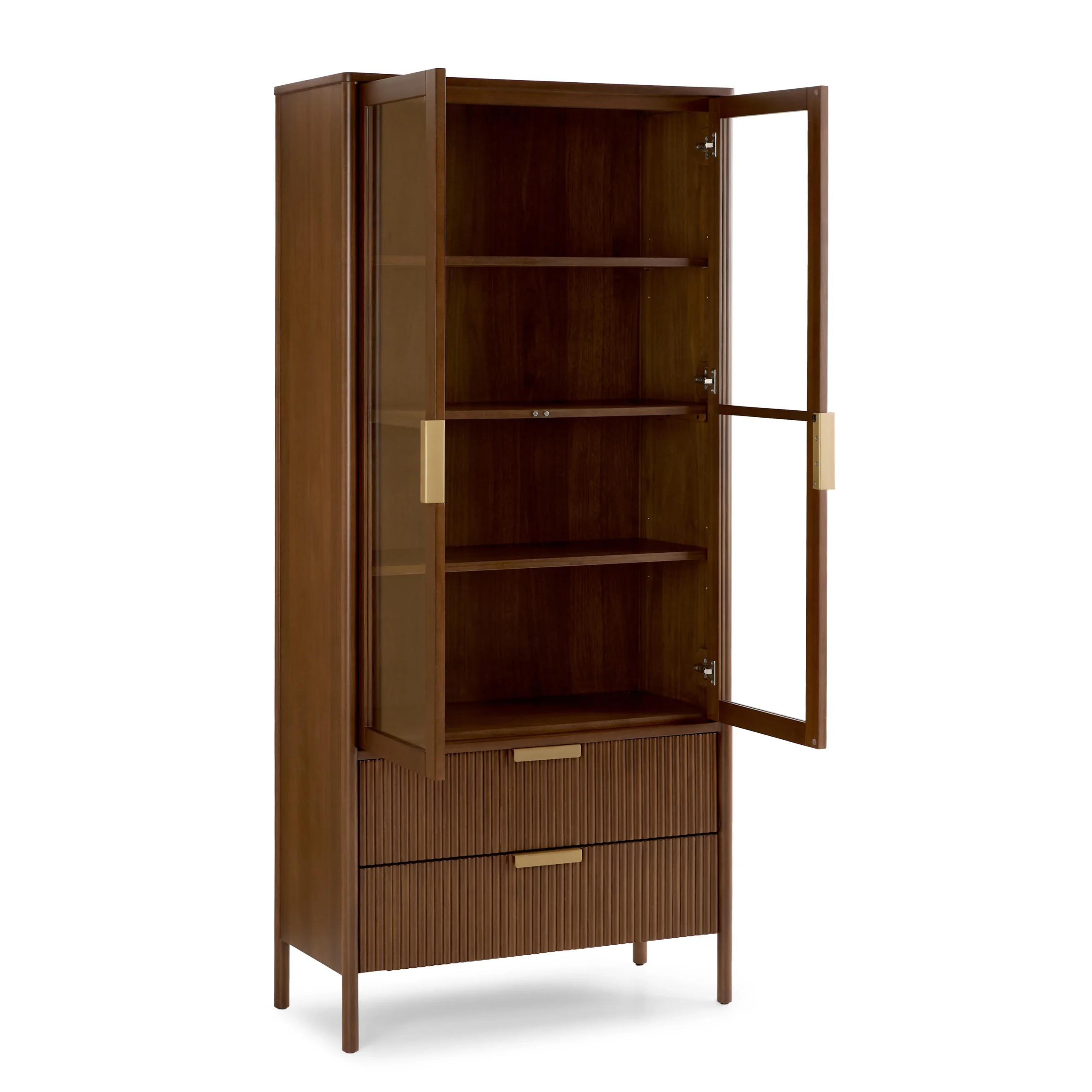 Liv 35.25_ Glass Cabinet - Walnut - Image 6