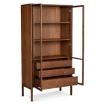 Mysen 35.5_ Glass Cabinet - Walnut