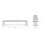 Lubek 84.5_ Outdoor Bench - Byron Gray