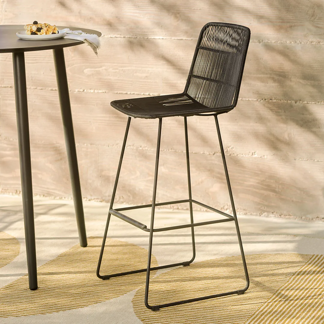 Selka Outdoor Bar Stool - Black - Image 6