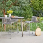 Zina Outdoor Counter Stool - Heathered Gray