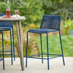 Zina Outdoor Counter Stool - Indigo Blue