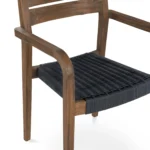 Reyes Outdoor Stackable Dining Armchair - Classic Brown