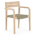 Reyes Outdoor Stackable Dining Armchair - Sun-Bleached Gray