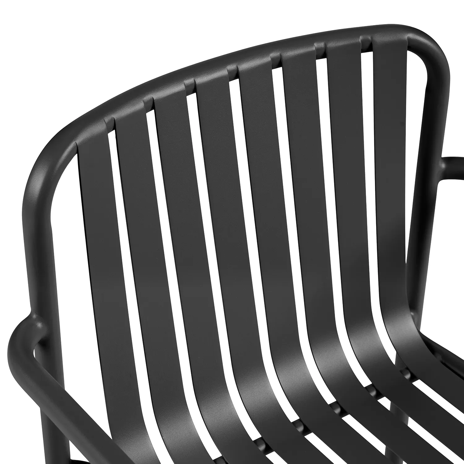 Sarek Outdoor Stackable Dining Armchair - Black - Image 15