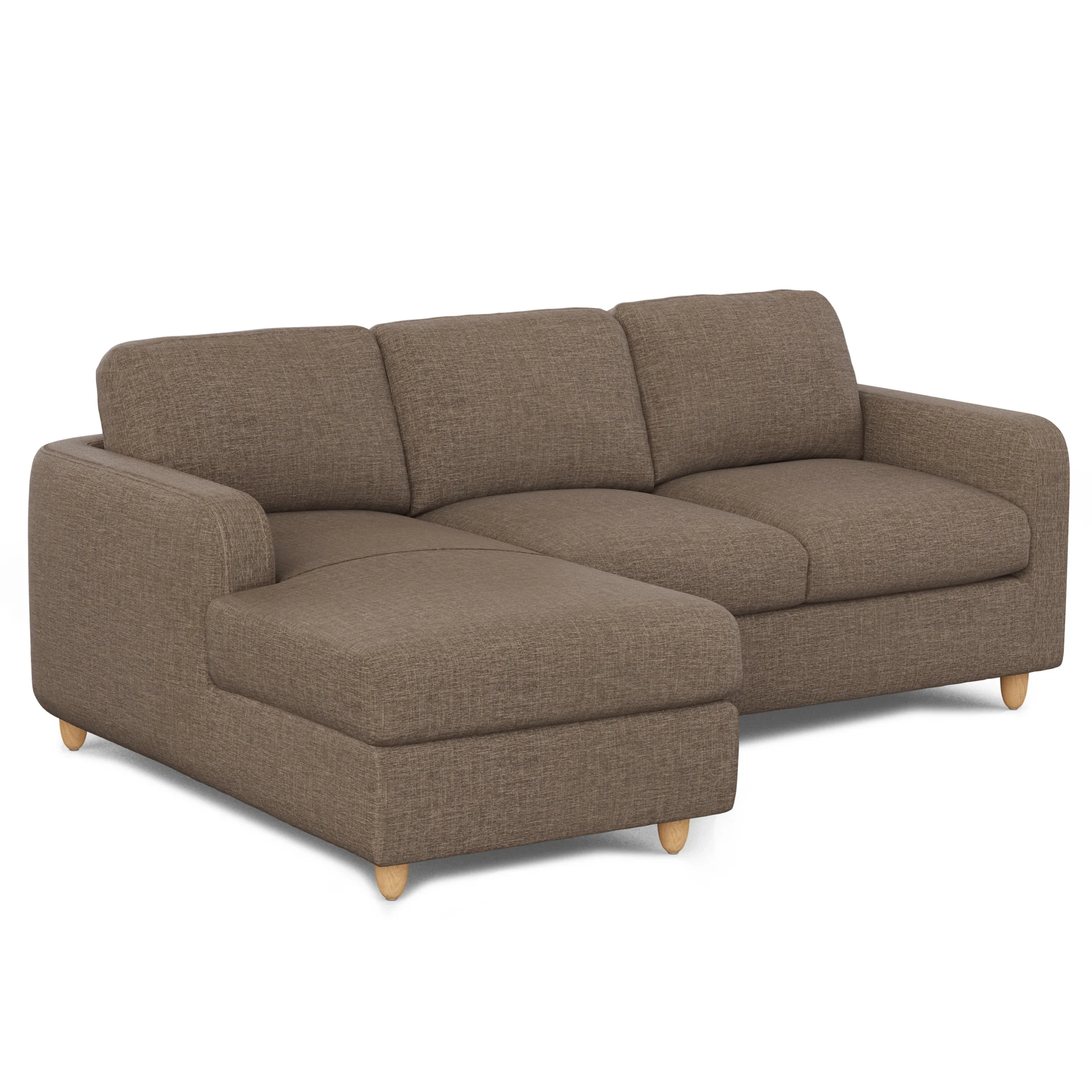 Vati 90.5_ Left Storage Sectional - Natural Oak and Buckler Brown - Image 6