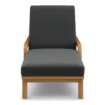 Laholm 78_ Outdoor Chaise Lounge - Dravite Black