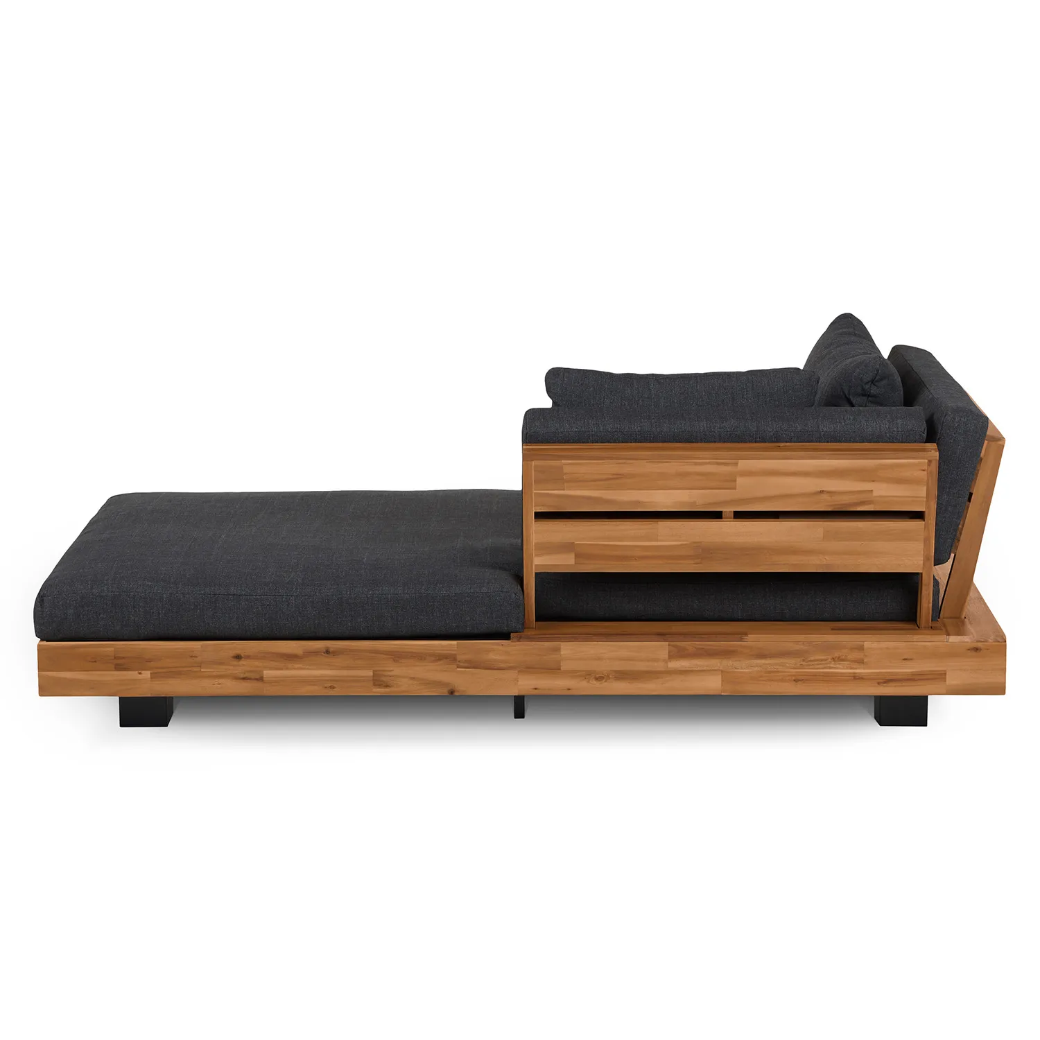 Lubek 69.25_ Outdoor Low Right Chaise Lounge - Slate Gray - Image 9