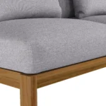 Cove 102.75_ Outdoor Armless Modular Sectional - Basket Gray