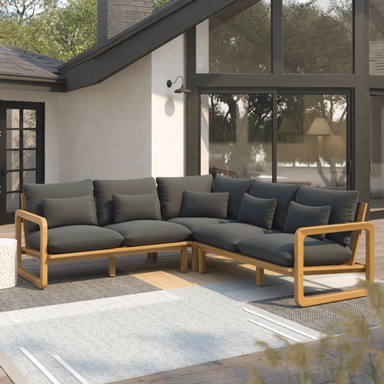 Laholm 94_ Outdoor Corner Sectional - Dravite Black