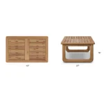 Laholm 94_ Outdoor Corner Sectional Set - Dravite Ivory