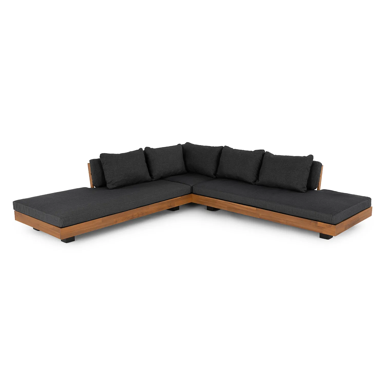 Lubek 100.5_ Outdoor Low Corner Sectional - Slate Gray - Image 7