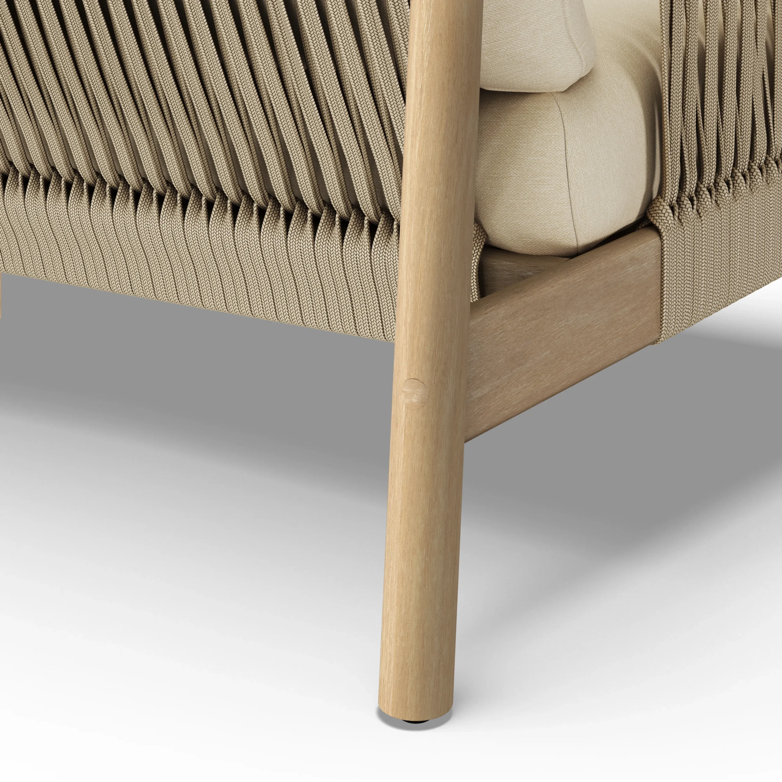 Rosa 110_ Outdoor Corner Sectional - Dravite Ivory - Image 3