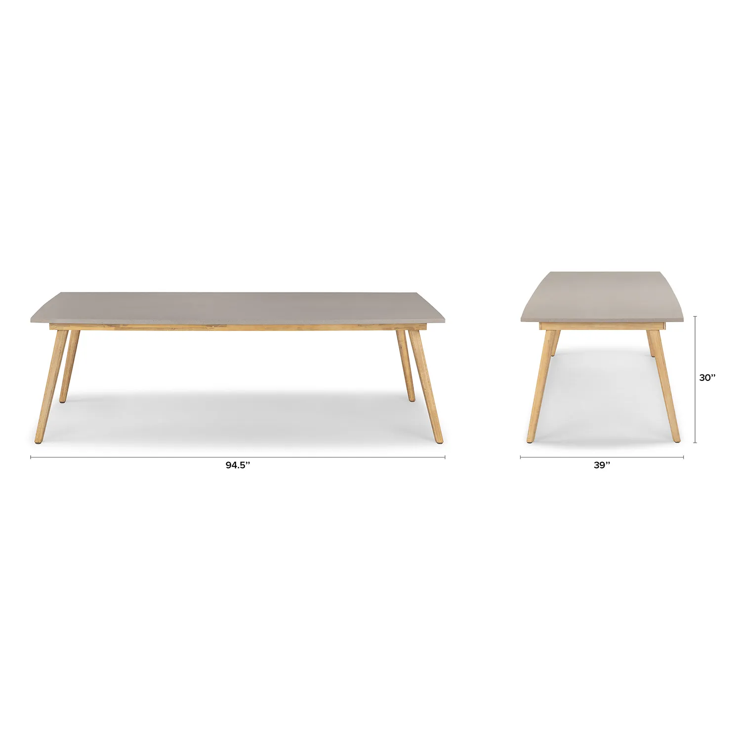 Atra 94.5_ Outdoor Dining Table - Concrete - Image 2