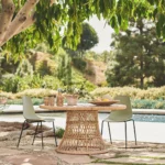 Calliope 54.5_ Outdoor Dining Table - Wicker