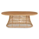 Calliope 78.75_ Outdoor Dining Table  - Wicker