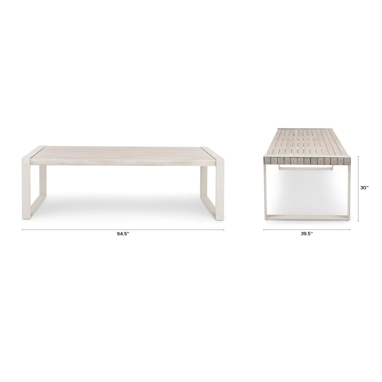 Lubek 94.5_ Outdoor Dining Set - Byron Gray - Image 2