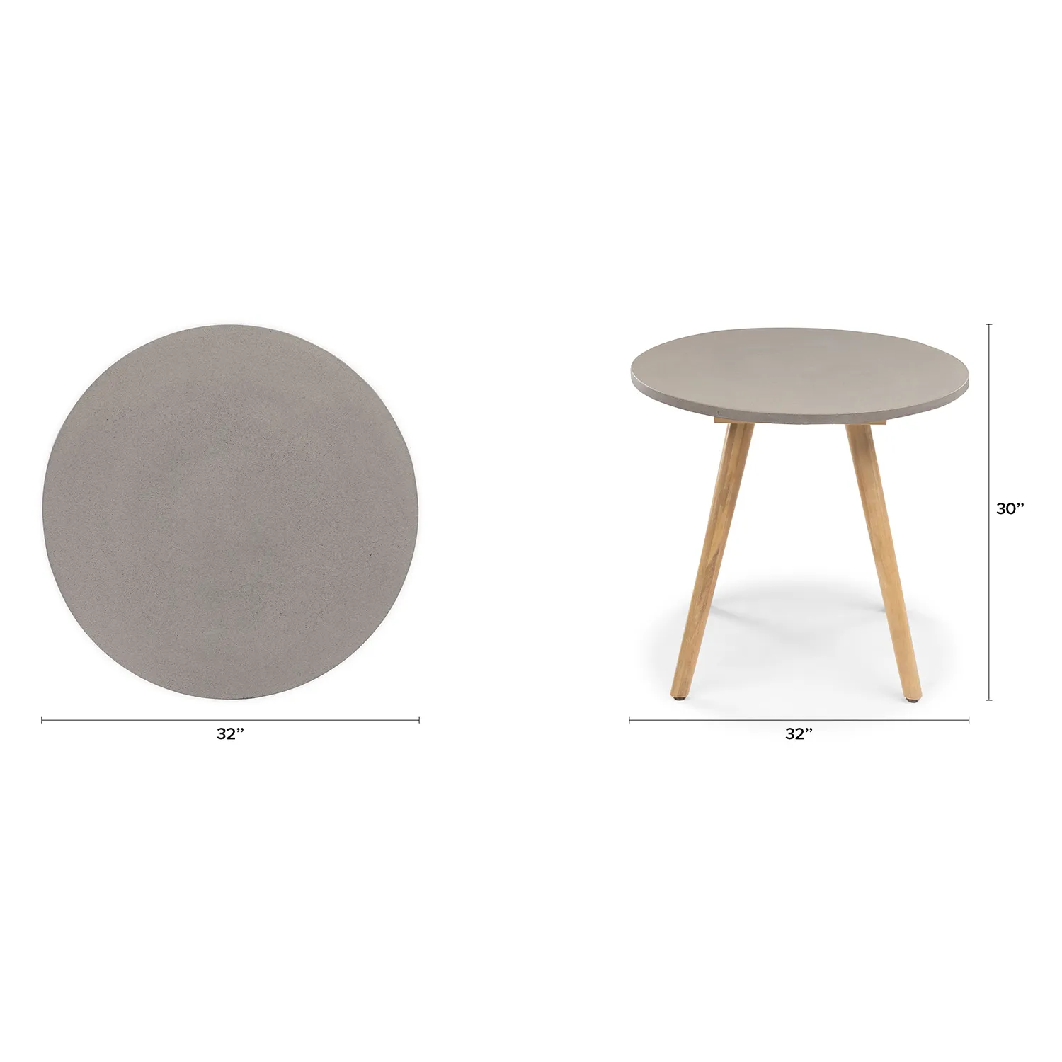 Atra Outdoor Cafe Table - Concrete - Image 2