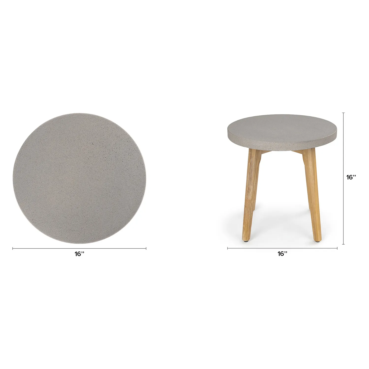Atra Outdoor Side Table - Concrete - Image 2